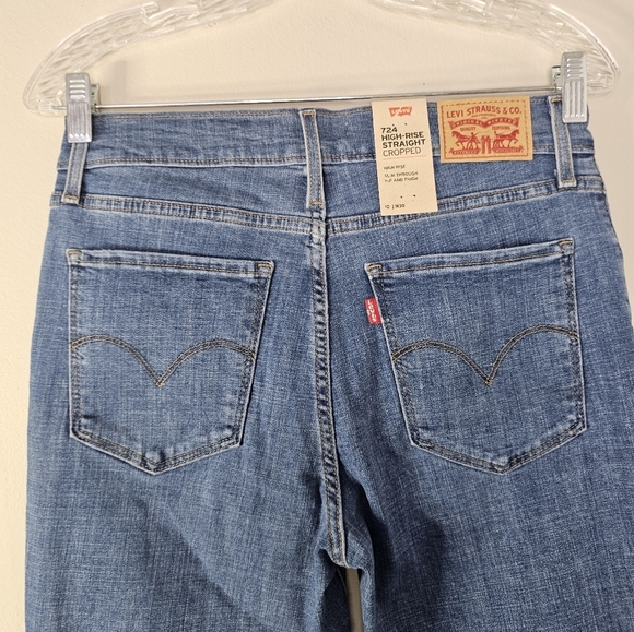 Levi 724 High Rise Straight Cropped Jeans NWT - Picture 7 of 14